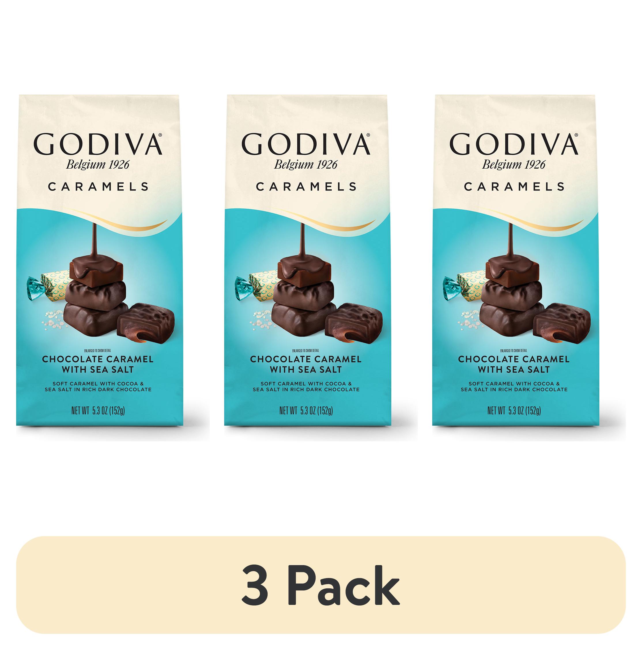 (3 pack) Godiva Caramel with Sea Salt in Rich Dark Chocolate , 5.3 oz