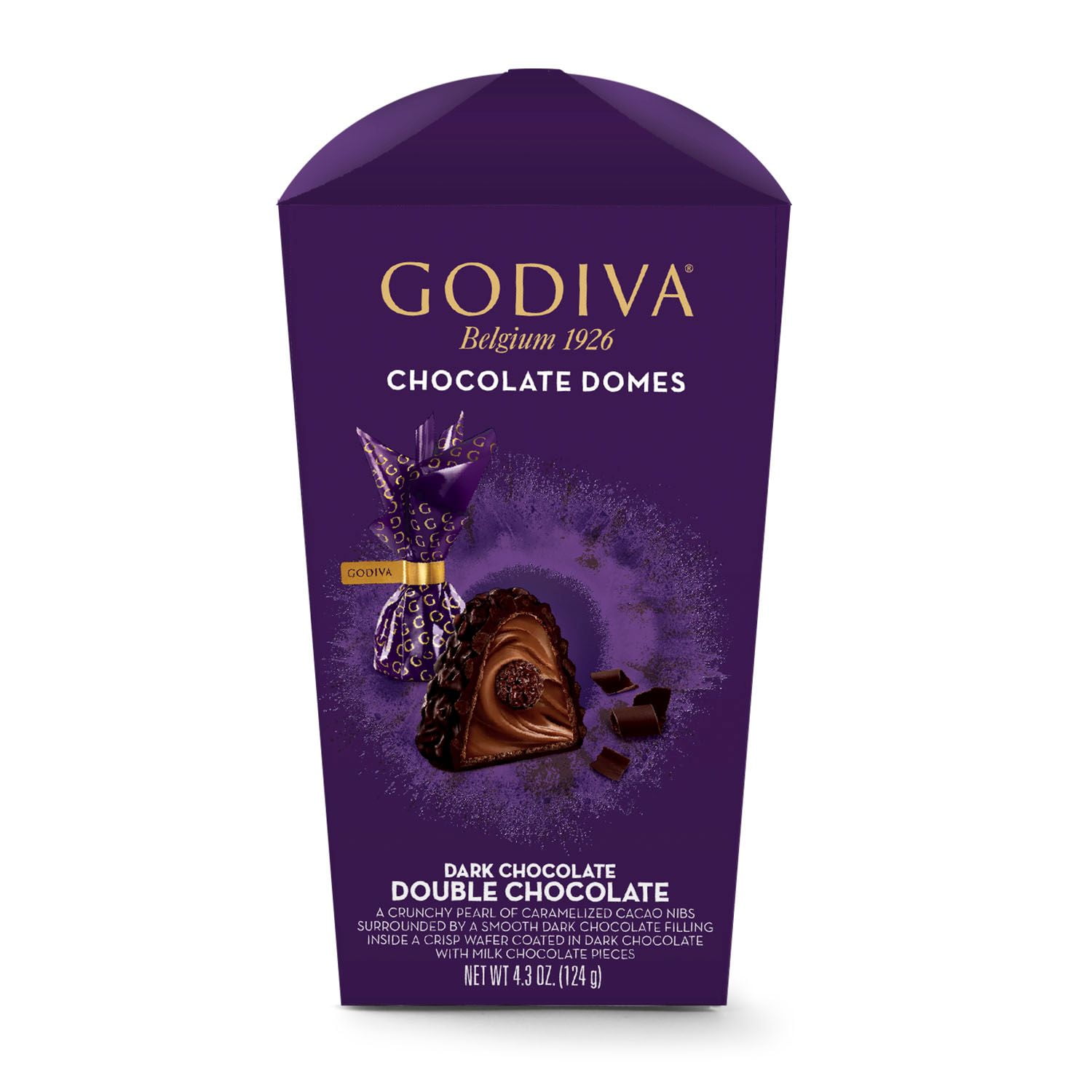 Godiva Chocolate Covered Piece Belgian Dark Piece Box 4.3 oz