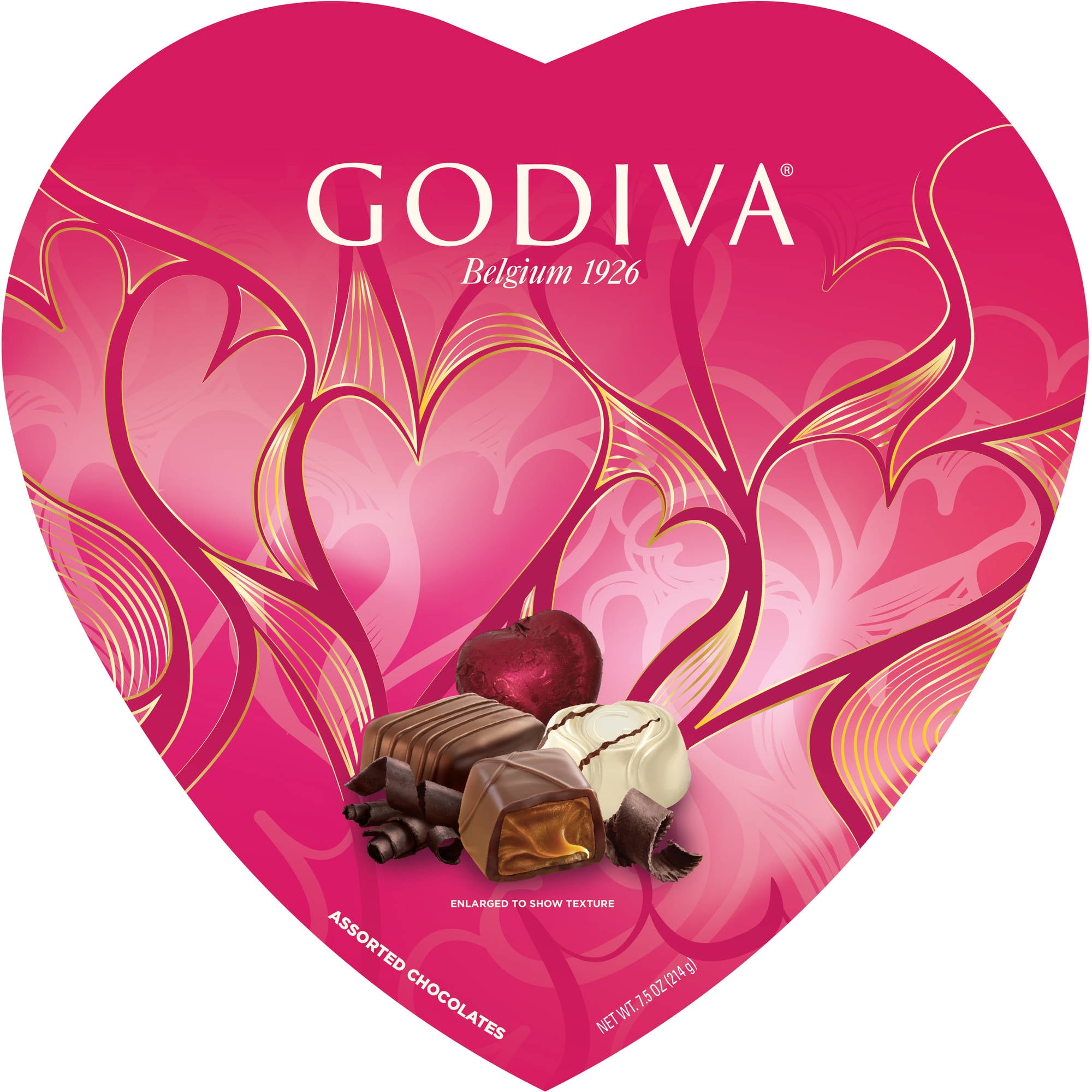 Godiva Chocolate Valentine's Heart Box Assorted Chocolates, 7.5 Oz., 20