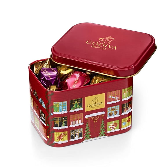 Godiva Chocolatier Holiday Assorted Chocolate Truffles Tin - 15 pc