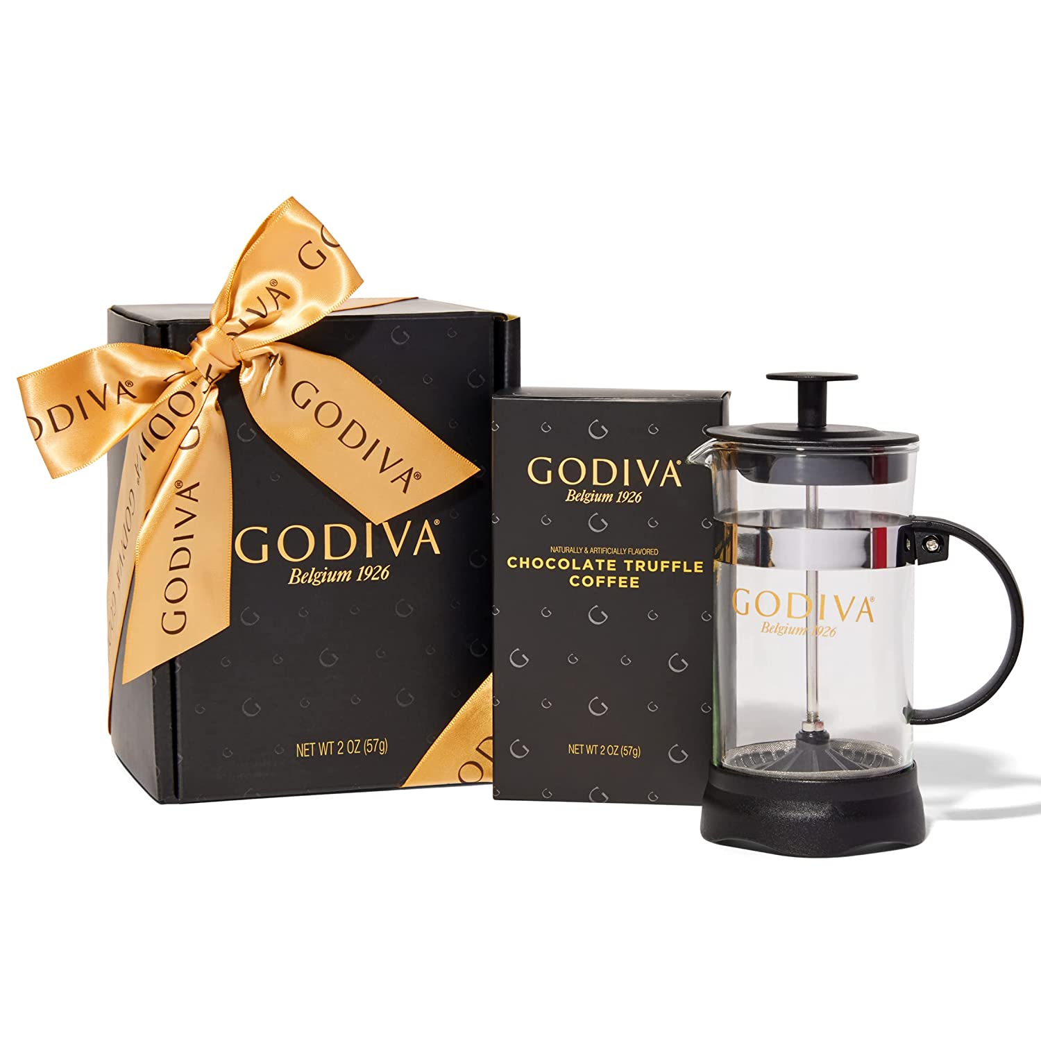 Godiva Coffee Gift Set, Includes French Press Coffee Maker and Godiva