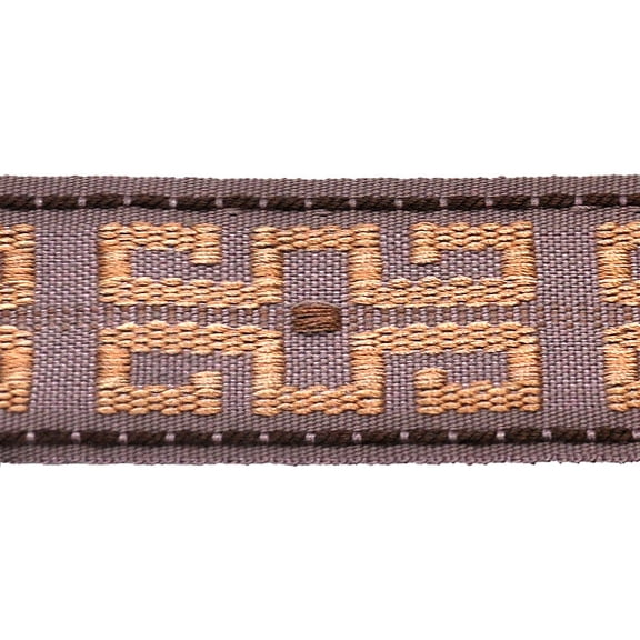 Godiva Collection - 1 1/2" width KEY PATTERN BRAID (25 Yard Roll) - BR-7096-21/38 Lilac and Toffee