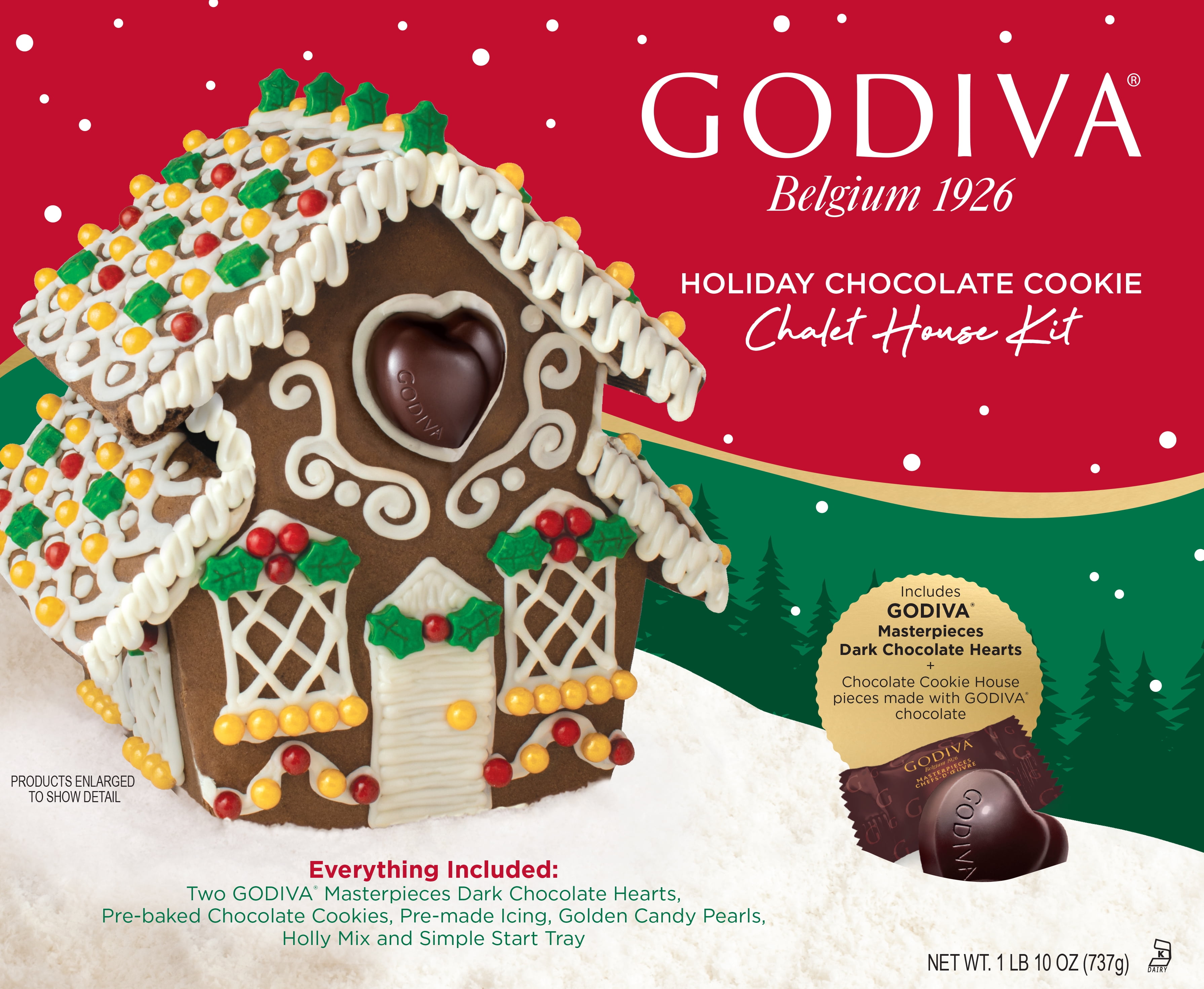 Godiva Holiday Chocolate Cookie Chalet House Kit