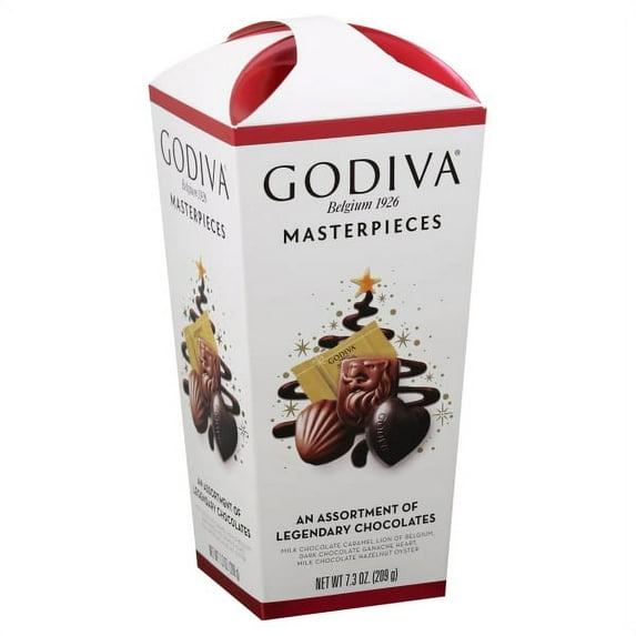 Godiva Holiday Masterpieces Assorted Chocolate Standup Box, 7.3 oz