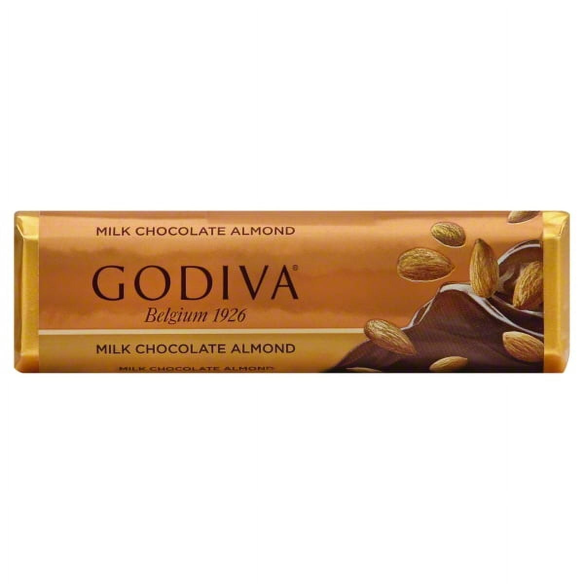 Godiva Milk Chocolate Bar with Almonds, 1.5000ounces (Pack of 8