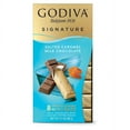 thumbnail image 1 of Godiva Signature Mini Bars Milk Chocolate Salted Caramel 0.39oz x 8 pack Pack of 2, 1 of 5