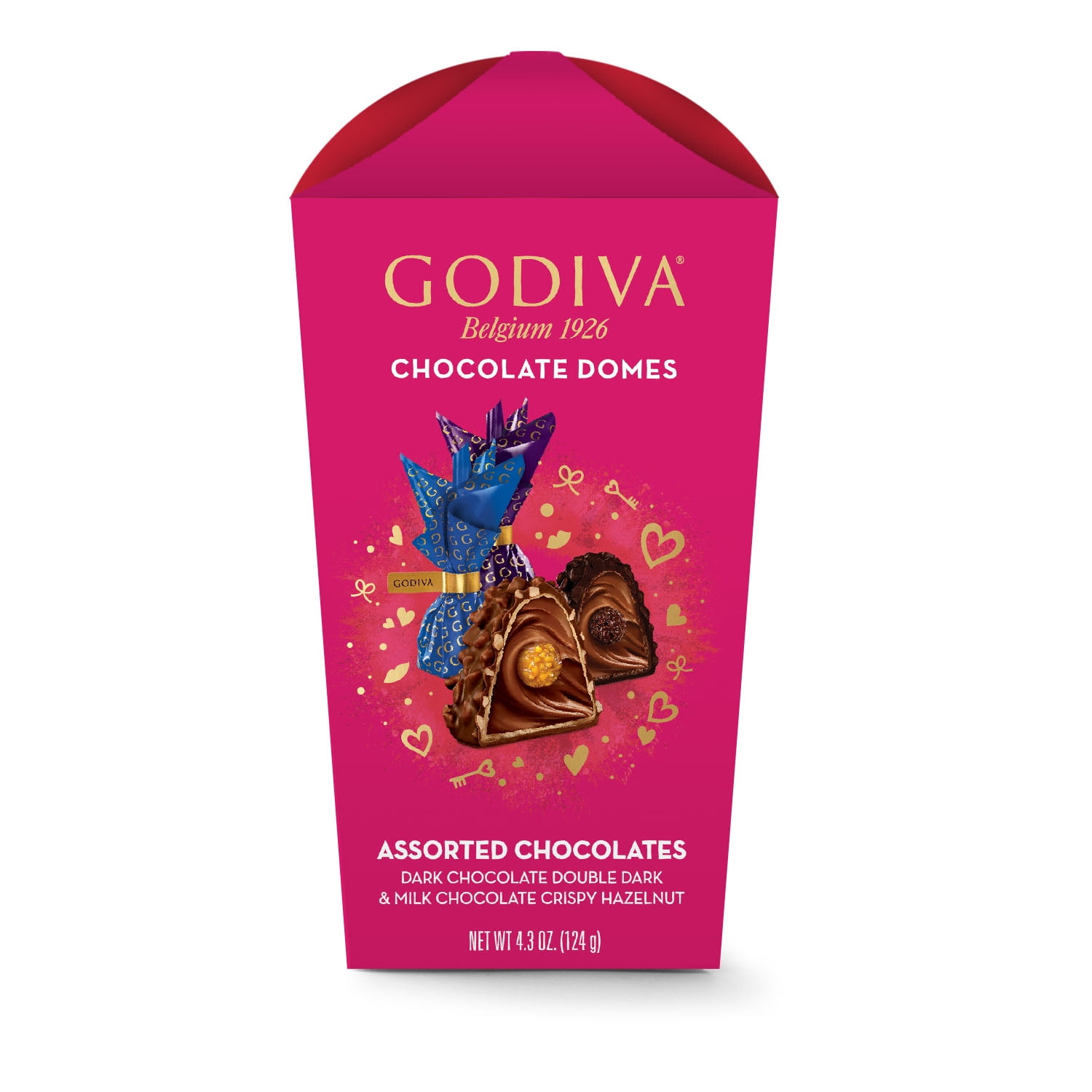 Godiva Valentine's Edition Assorted Chocolate Domes, 4.3 oz., 12 Pc