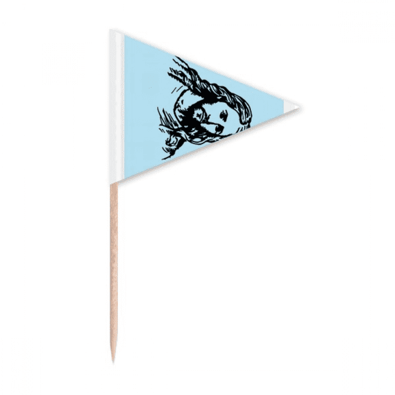 Godliness Idol Savior Portrait Toothpick Triangle Cupcake Toppers Flag