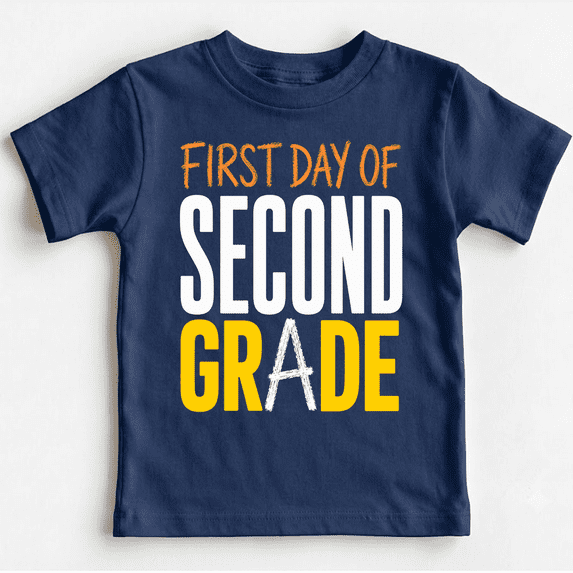 Godmerch Boys Girls First Day of 2nd Grade Back To School Cotton Shirts Graphic Tee