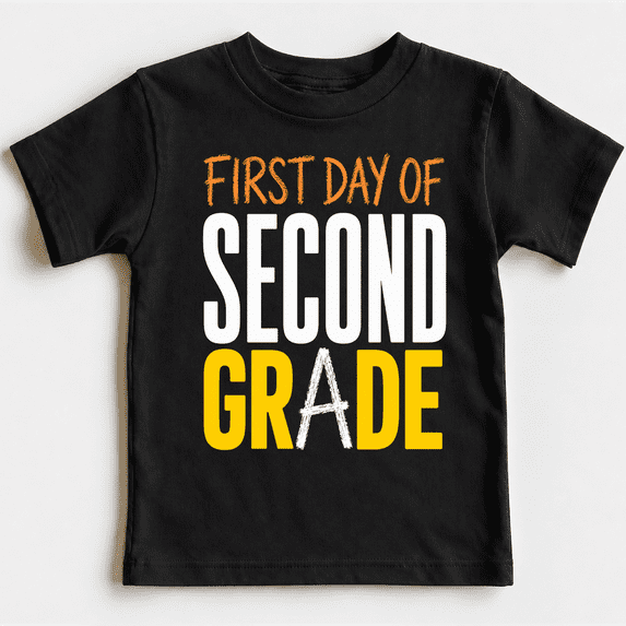 Godmerch Boys Girls First Day of 2nd Grade Back To School Cotton Shirts Graphic Tee