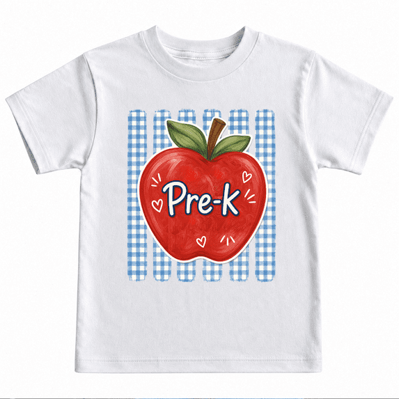 Godmerch Pre-K Apple Back to School Shirt for Kids Youth Graphic T Shirt First Day of School Tee