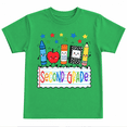 thumbnail image 1 of Godmerch Second Grade Shirt for Kids Cute Happy Classroom Characters Back to School Graphic T Shirt, 1 of 6