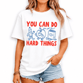 thumbnail image 1 of Godmerch You Can Do Hard Things Teacher Shirt for Women Back to School Motivational Graphic Tee Gift, 1 of 8