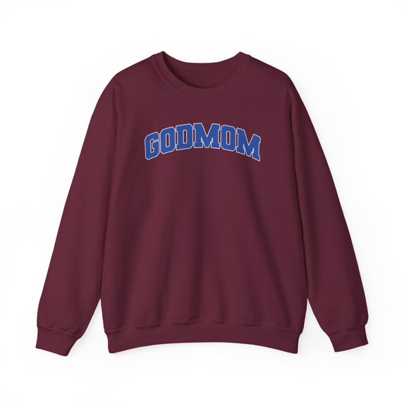 Godmom Godmother Sweatshirt Gifts Crew Neck Shirt Long Sleeve Unisex