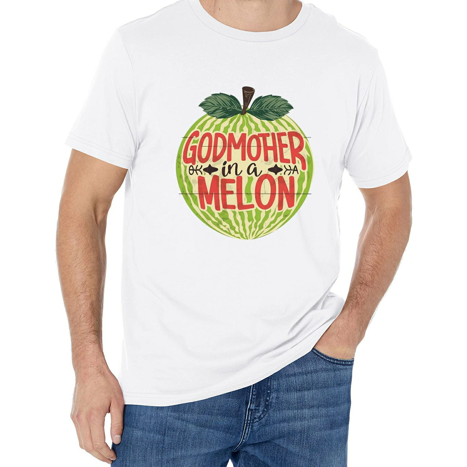 Godmother Birthday One in a Melon Watermelon Theme Retro Shirts White ...