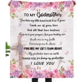 thumbnail image 1 of Godmother Blanket Godmother Gifts from Godchild - Christian Gift for God Mother Ultra Soft Flannel Throw Blanket for Bed Sofa 60''''x50'''', 1 of 6