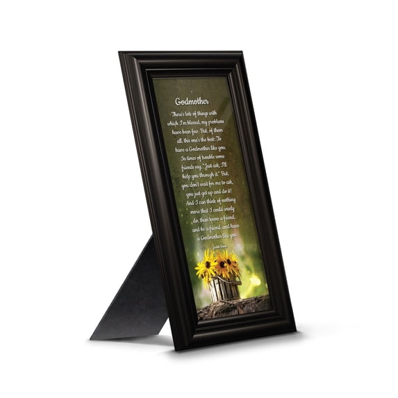 Godmother Gift From Godchild, Infant Baptism Gift, Religious Picture Frame,7389B