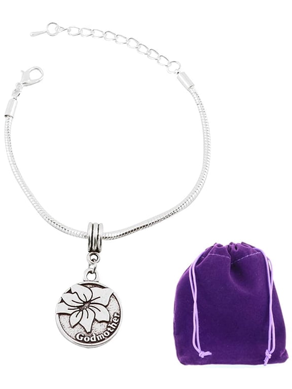 Godmother Stainless Steel Snake Chain Charm Necklace