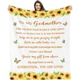 thumbnail image 1 of Godmother Gifts from Godchild, Godmother Christian Gifts for Women, Sunflower Godmother Gift Blanket, Birthday for Women Friends, Soft Godmother Throws Blankets (Size: 50"x60"), 1 of 6