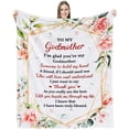 thumbnail image 1 of Godmother Gifts from Godchild, Godmother Gift from Goddaughter Godson Birthday God Mother Gifts for Women Christmas Mothers Day for Godmother Proposal Gift Throw Blanket 50"*60", 1 of 6