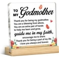 thumbnail image 1 of Godmother Gifts from Godchild, Mothers Day Birthday Gifts for Godmother Thank You Acrylic Desk Plaque Sign Home Table Desk Decor, 1 of 6