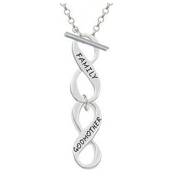 Godmother Infinity Sign Family Infinity Toggle Chain Necklace