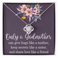 thumbnail image 1 of Godmother Necklace, Godmother Gift, Godmother, Godmother Proposal, Fairy Godmother, Be My Godmother - Love Knot Necklace - Message Card & Gift Box, 1 of 5