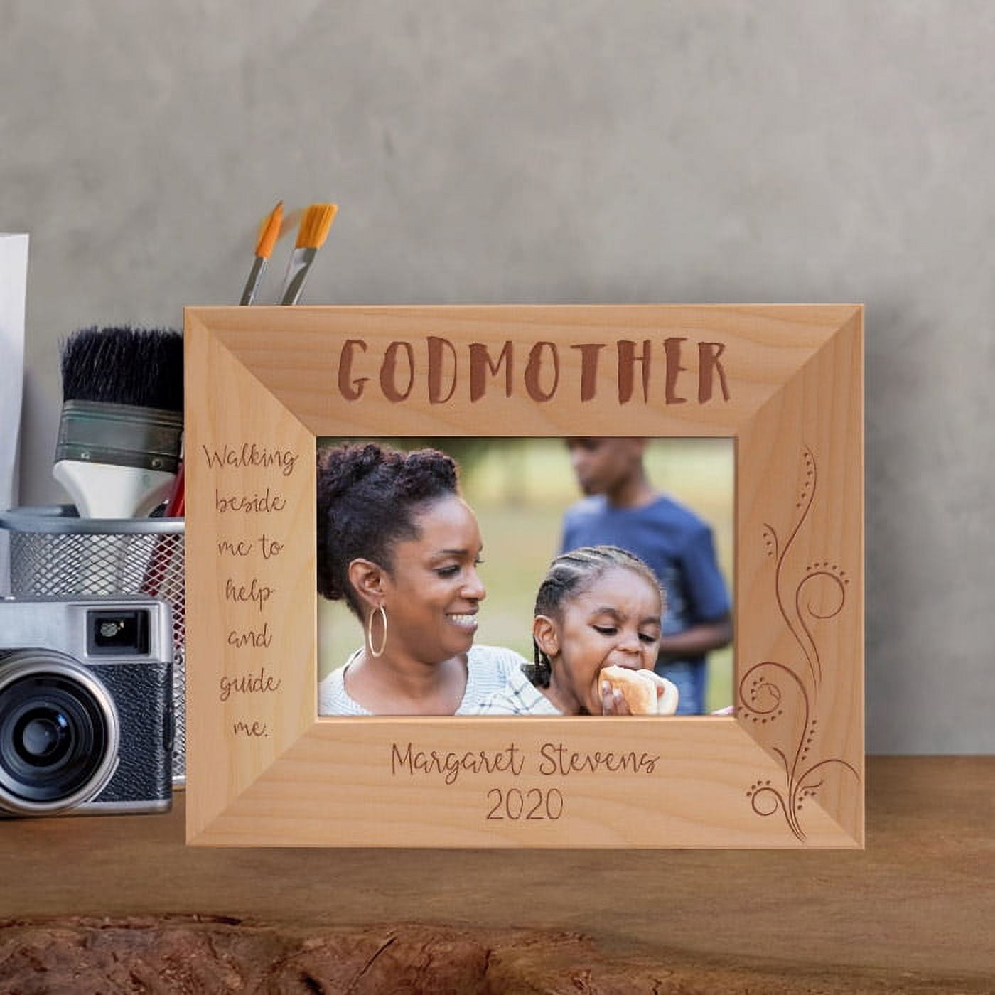 Godmother Walking Beside Me To Help And Guide Me Personalized Wooden ...