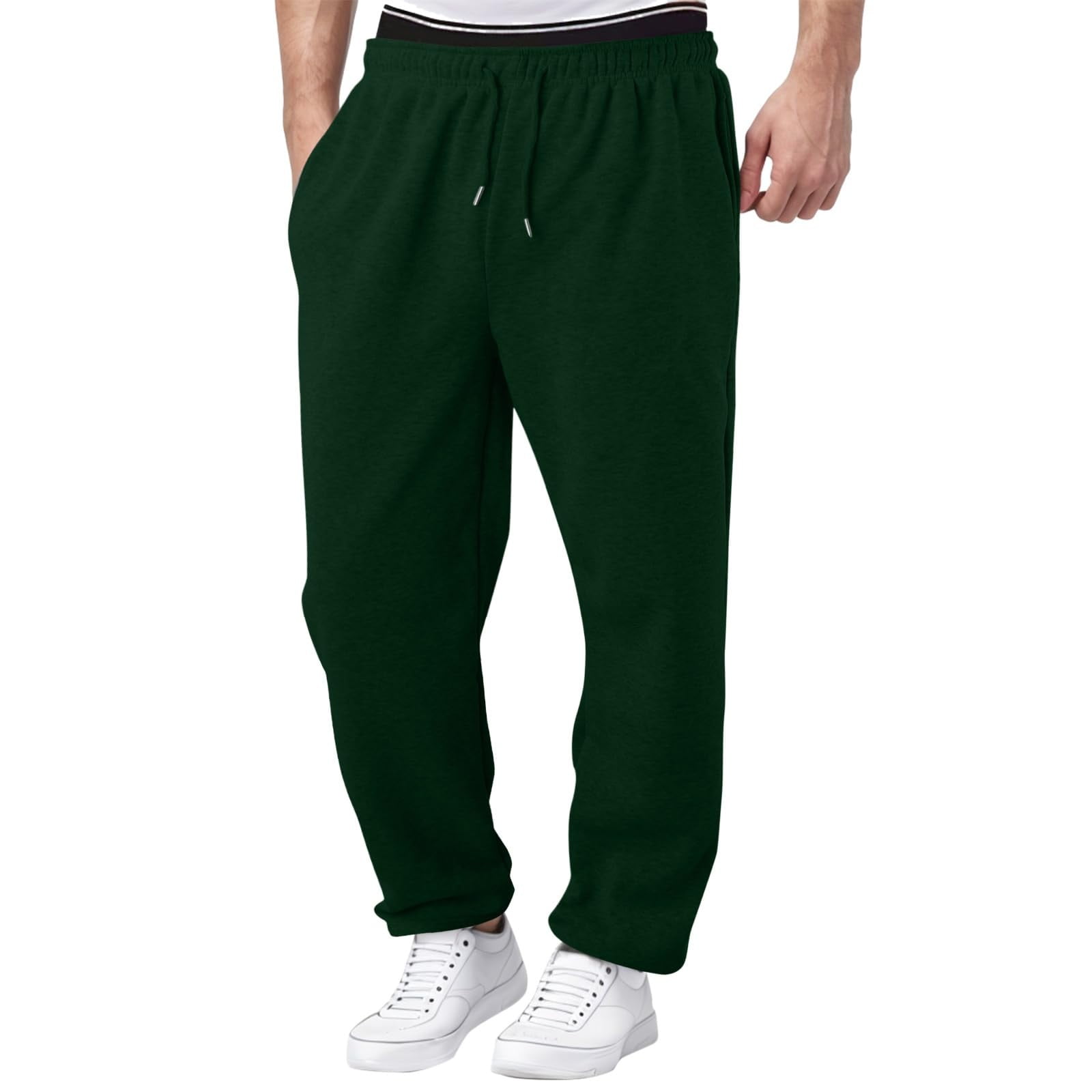 Godokuleh Men's Fleece Joggers Sweatpants with Pockets Baggy Drawstring