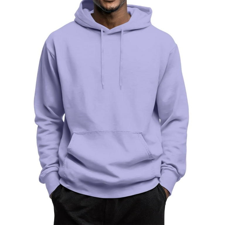 Hoodie Discount Mens Light Purple Sweatshirt Godokuleh Mens Casual