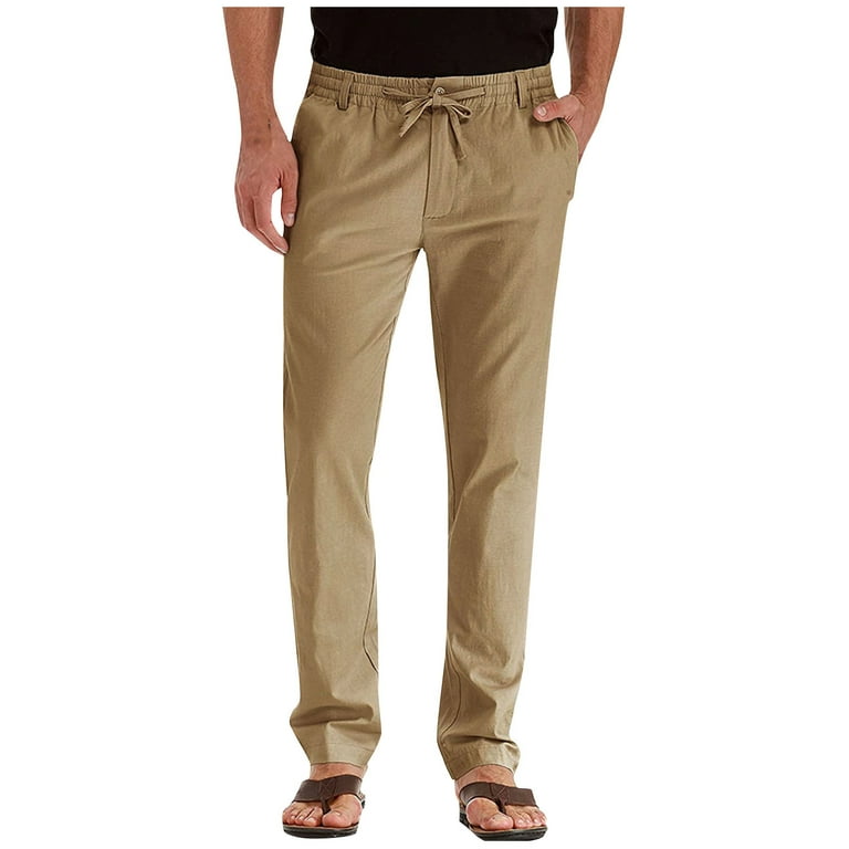 Godokuleh Mens Dress Pants Classic Fit Elastic Waist