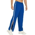 thumbnail image 1 of Godokuleh Mens Tear Away Basketball Pants 2 Side Zippers Snap Off Full Open Down Sweatpants Leg Post Surgery Pant with Pockets Dark Blue L, 1 of 5