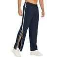 thumbnail image 1 of Godokuleh Mens Tear Away Basketball Pants 2 Side Zippers Snap Off Full Open Down Sweatpants Leg Post Surgery Pant with Pockets Navy M, 1 of 5