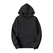 GODOKULEH Oversized Hoodies for Men Hooded Sweatshirts Plain Streetwear Hoodie Fleece Pullover Sweater with Pockets Red 3XL