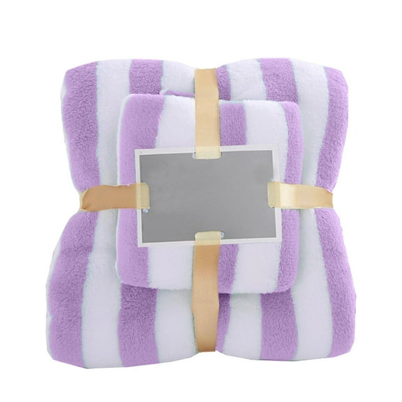 Godom 2 Piece Bath Towels Set, 1 Large Bath 28x55 inch, 1 Hand, Coral Velvet Soft Absorbent