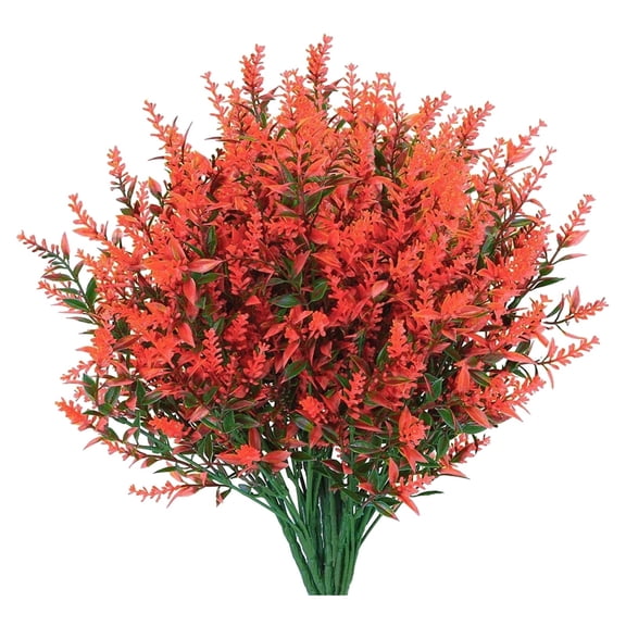 Godom 24Pcs Green Artificial Flower Flower Decoration Garden Wind 5 Fork Wheat Ear Lavender