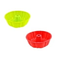thumbnail image 1 of Godom 2PC Cake Molds for Baking Silicone Nonstick and Quick Release Baking Pans Bakeware Red,Green, 1 of 6