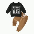 thumbnail image 1 of Godom Baby Boy Clothes Graphic Printed Sweatshirt and Jogger Pant Sets Fall Winter Clothes, 1 of 7