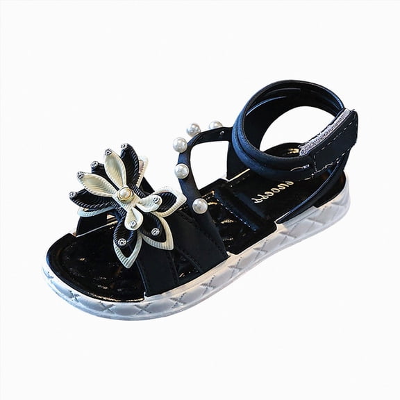 Godom Baby Girl Sandals Quick Dry Slip-On Lightweight Summer Water Shoe for Toddler Little Big Kid