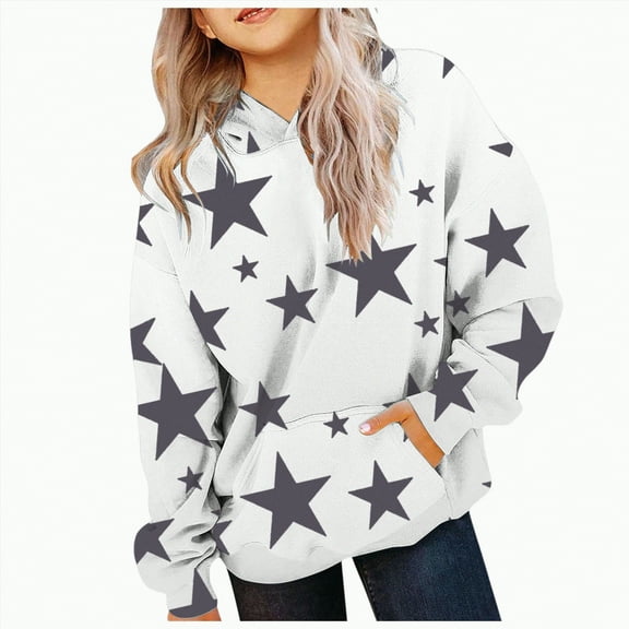 Godom Boys Girls Graphic Hoodies Casual Long Sleeve Cool Pullover Kids Fashion Sweatshirt