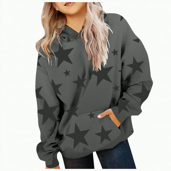 Godom Boys Girls Graphic Hoodies Casual Long Sleeve Cool Pullover Kids Fashion Sweatshirt