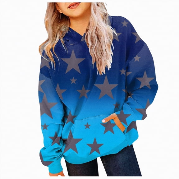 Godom Boys Girls Graphic Hoodies Casual Long Sleeve Cool Pullover Kids Fashion Sweatshirt
