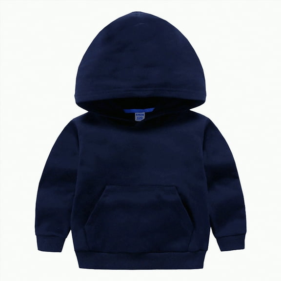 Godom Boys Hoodies Sweatshirt Solid Color Long Sleeve Cotton Pullover Soft Casual Top