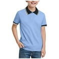 thumbnail image 1 of Godom Boys Shirts Girls And Boys Classic Shirt Short Sleeve Breathable School Tops Ages 18M To 17Y Comfortable Fit Boys Clothes Clearance, 1 of 4