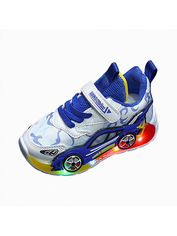 Boys Sneakers Breathable Walking Shoe Slip on Sneakers Lightweight Outdoor Athletic Shoes Running Shoe
