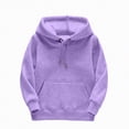 thumbnail image 1 of Godom Boys Sweatshirts Kids Child Toddler Boys Girls Solid Long Sleeve Patchwork Hooded Thickened Warm Sweatshirt Pullover Blouse Tops Out, 1 of 4