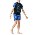 thumbnail image 1 of Godom Boys Swim Trunks Set Short Sleeve Rash Guard & Swim Shorts Sets Beachwear Bathing Suit, 1 of 7