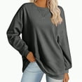 thumbnail image 1 of Godom Color Block Sweatshirts for Women Crewneck Long Sleeve Oversized Pullover Tops Casual Fall Outfits, 1 of 6
