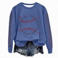 thumbnail image 1 of Godom Football Sweatshirts for Women Graphic Sweatshirt Long Sleeve Crewneck Pullover Tops Baseball Sweatshirt, 1 of 7