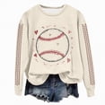thumbnail image 1 of Godom Football Sweatshirts for Women Graphic Sweatshirt Long Sleeve Crewneck Pullover Tops Baseball Sweatshirt, 1 of 7